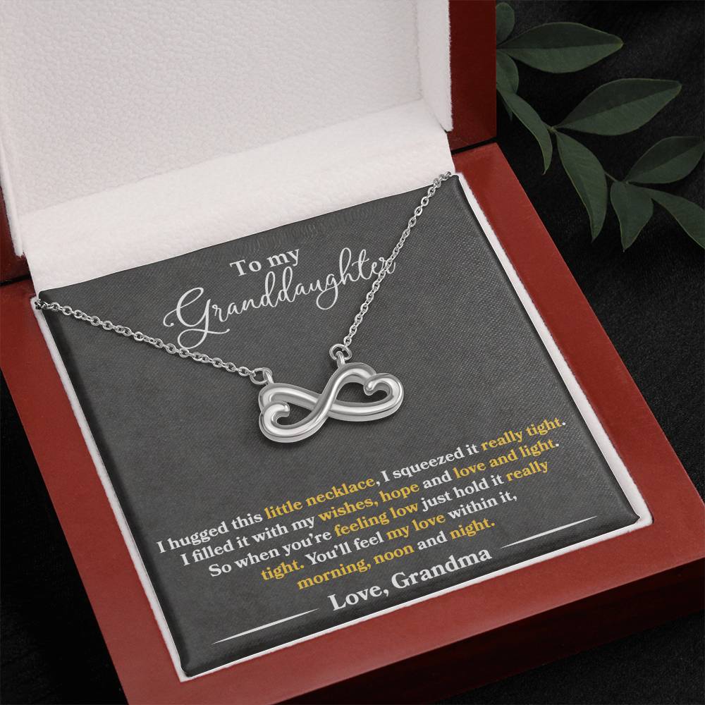 Granddaughter - I Hugged This Little Necklace