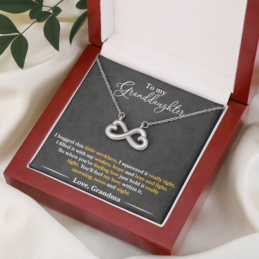 Granddaughter - I Hugged This Little Necklace