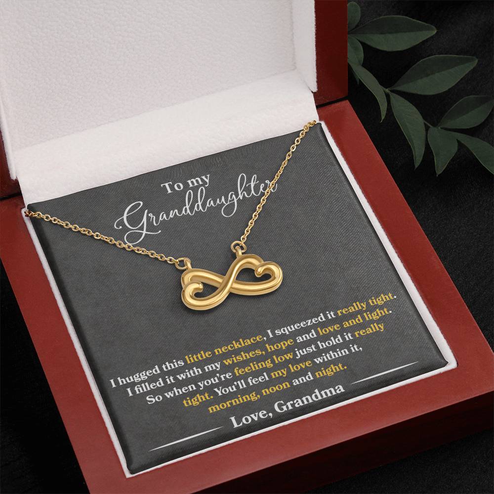 Granddaughter - I Hugged This Little Necklace