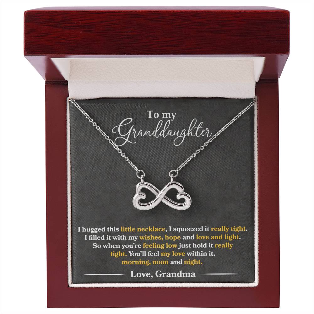 Granddaughter - I Hugged This Little Necklace