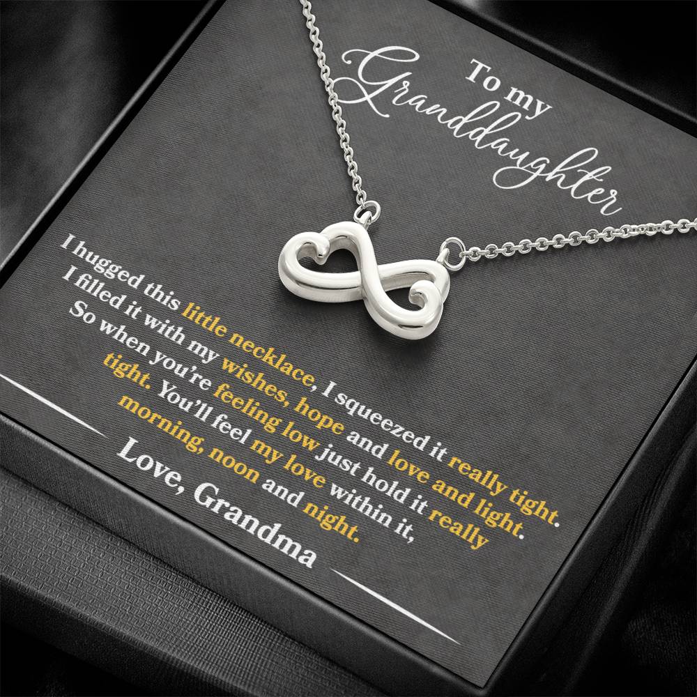 Granddaughter - I Hugged This Little Necklace