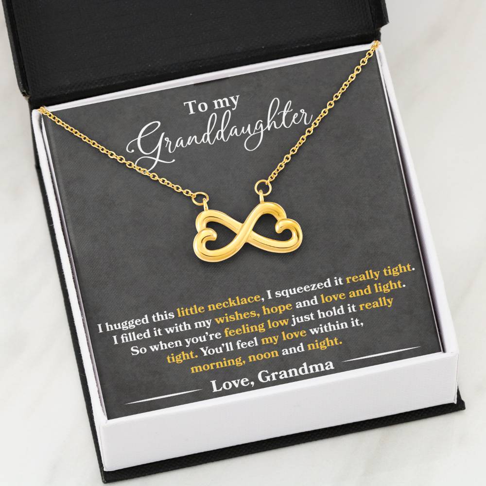 Granddaughter - I Hugged This Little Necklace