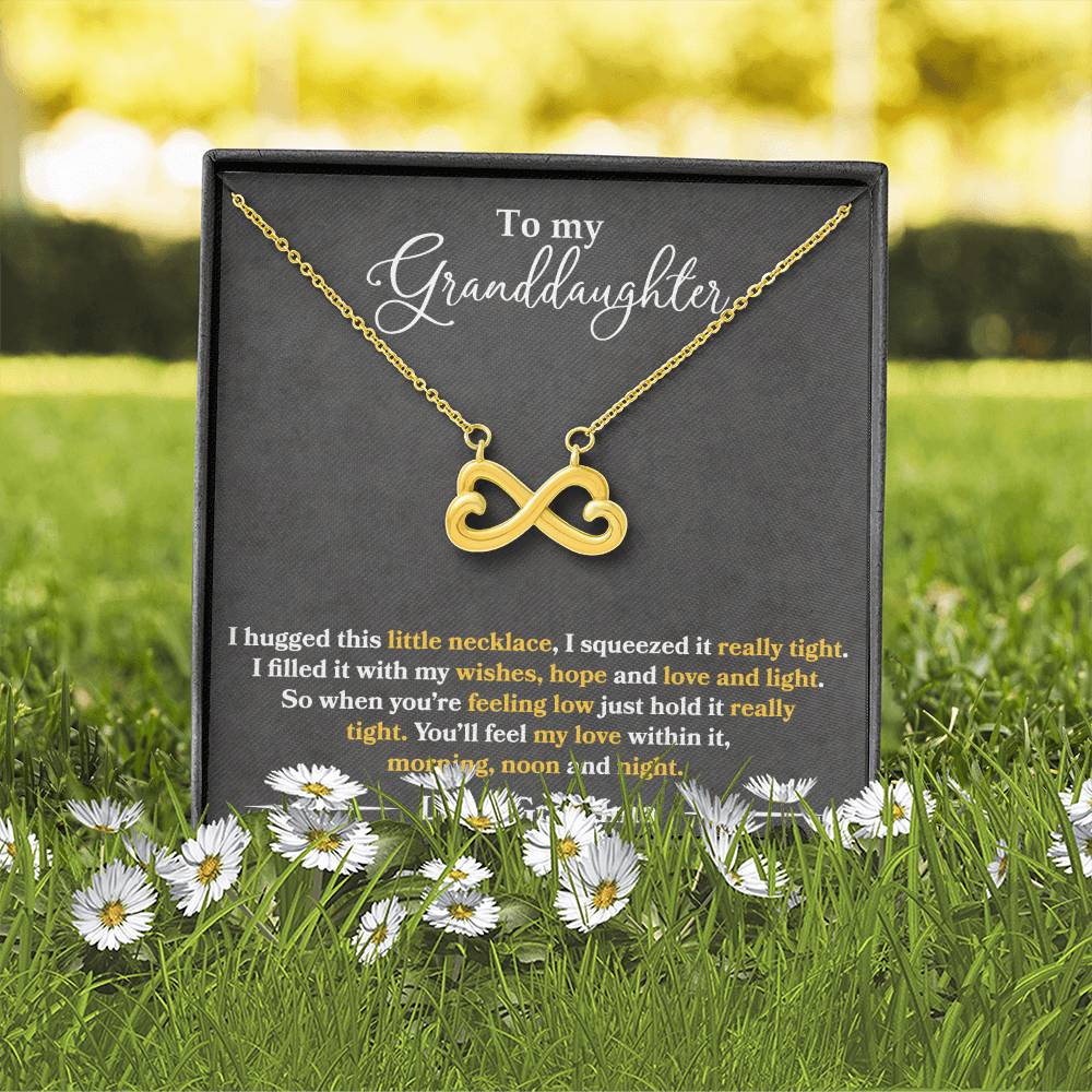 Granddaughter - I Hugged This Little Necklace