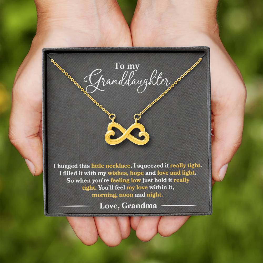 Granddaughter - I Hugged This Little Necklace