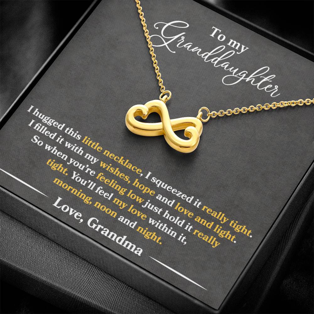 Granddaughter - I Hugged This Little Necklace