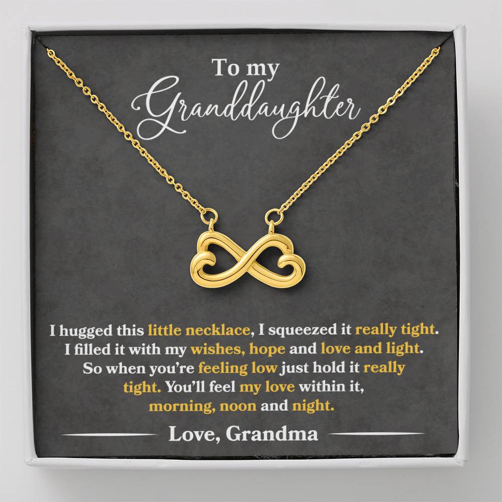 Granddaughter - I Hugged This Little Necklace