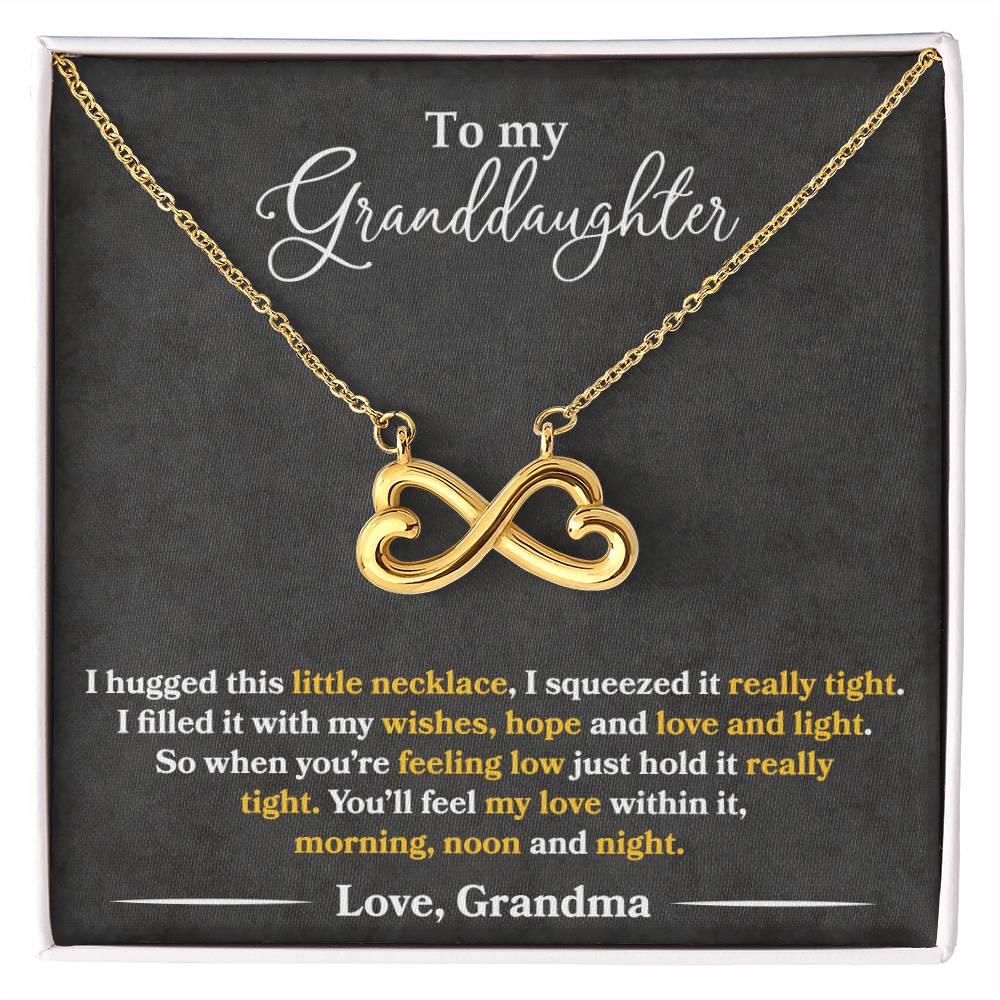 Granddaughter - I Hugged This Little Necklace