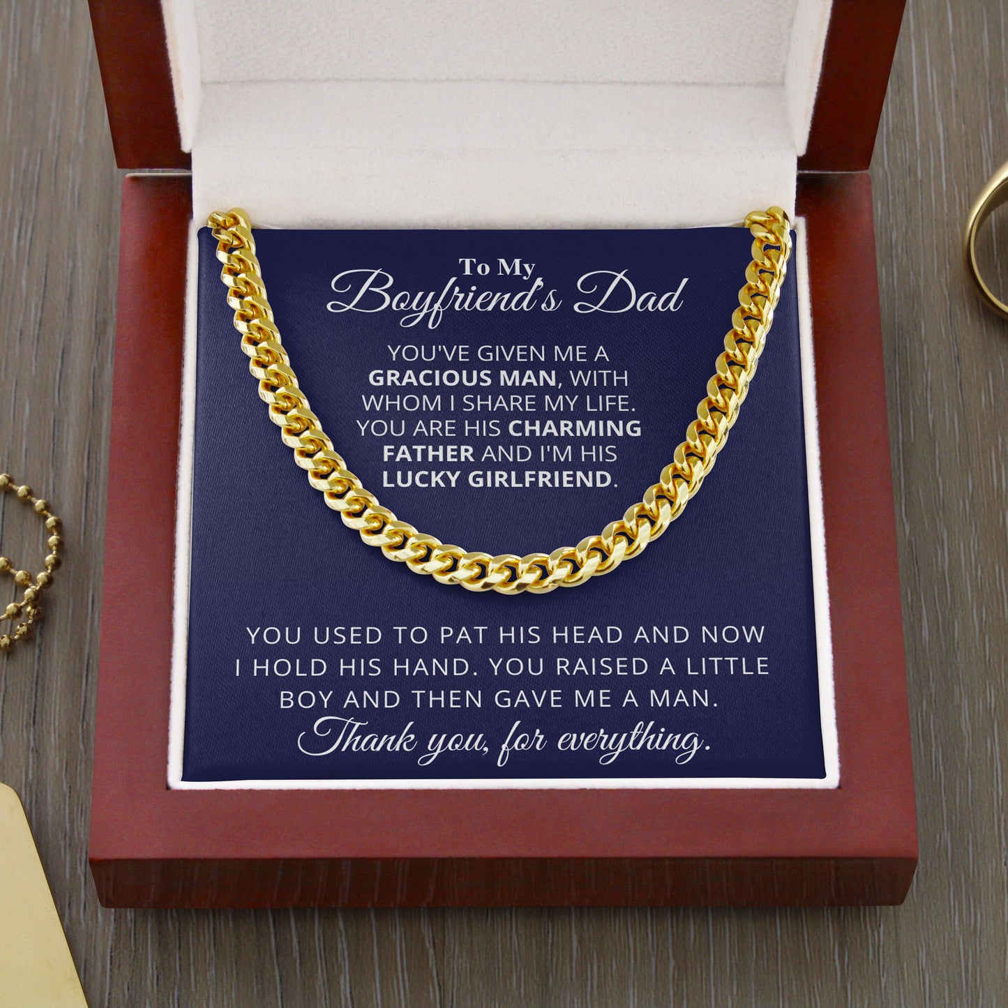 Jewelry gifts Boyfriend's Dad - Gracious Man - Cuban Link Chain - Belesmé - Memorable Jewelry Gifts