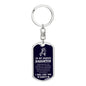 Jewelry gifts Daughter - Badass Daughter - Dog Tag With Swivel Keychain - Belesmé - Memorable Jewelry Gifts