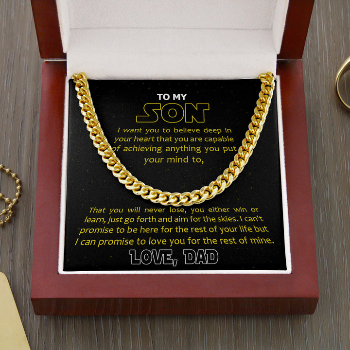 Jewelry gifts Son - Never Lose - Cuban Link Chain - Belesmé - Memorable Jewelry Gifts