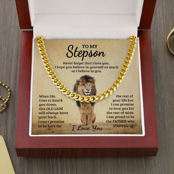 Jewelry gifts Stepson - My Lion - Cuban Link Chain - Belesmé - Memorable Jewelry Gifts