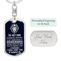 Jewelry gifts Son - Brave Son - Dog Tag With Swivel Keychain - Belesmé - Memorable Jewelry Gifts