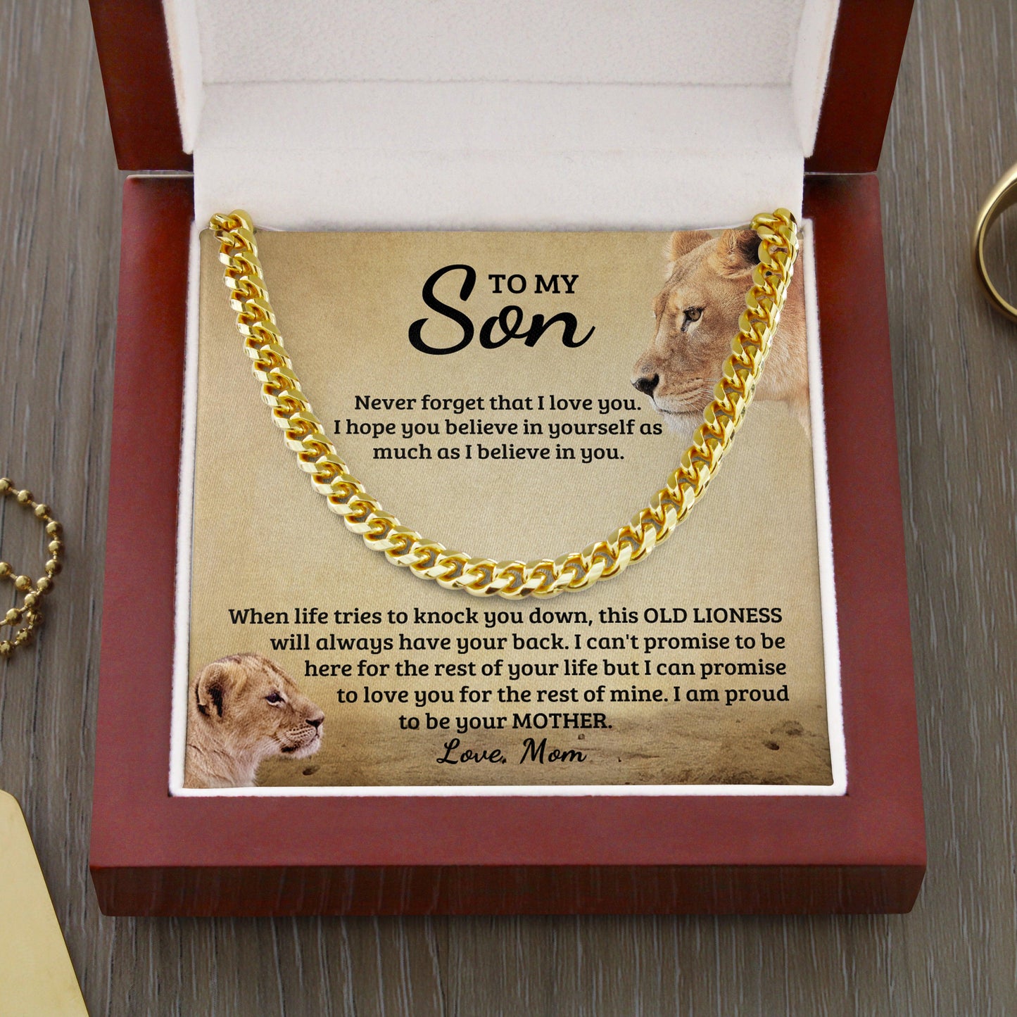 Jewelry gifts Son - Watch You - Cuban Link Chain - Belesmé - Memorable Jewelry Gifts