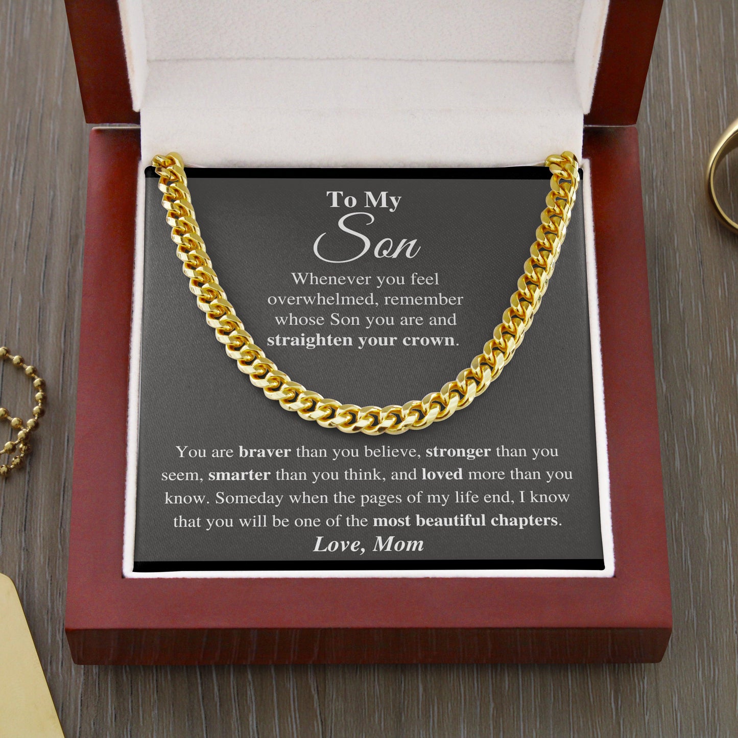 Jewelry gifts Son - Your Life - Cuban Link Chain - Belesmé - Memorable Jewelry Gifts