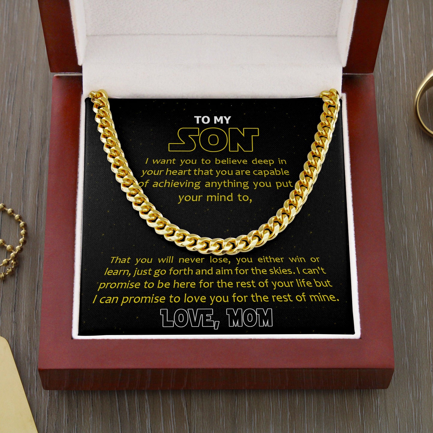 Jewelry gifts Son - Sky Limit - Cuban Link Chain - Belesmé - Memorable Jewelry Gifts