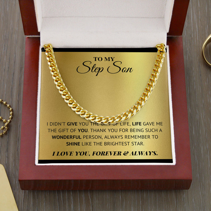 Jewelry gifts Stepson - Brighest Star - Cuban Link Chain - Belesmé - Memorable Jewelry Gifts