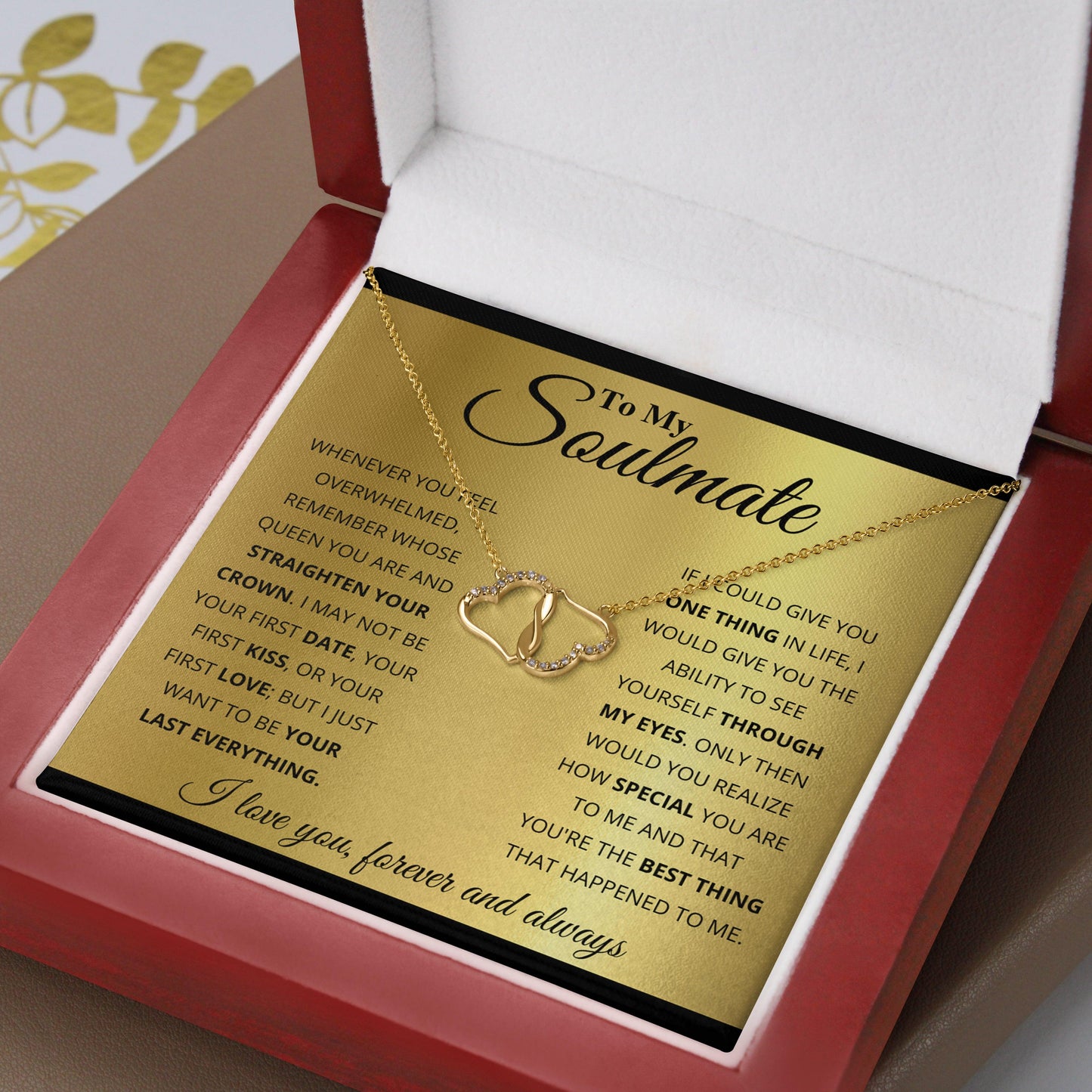 Jewelry gifts (Soulmate) One Best Thing - Solid Gold with Diamonds Necklace - Belesmé - Memorable Jewelry Gifts