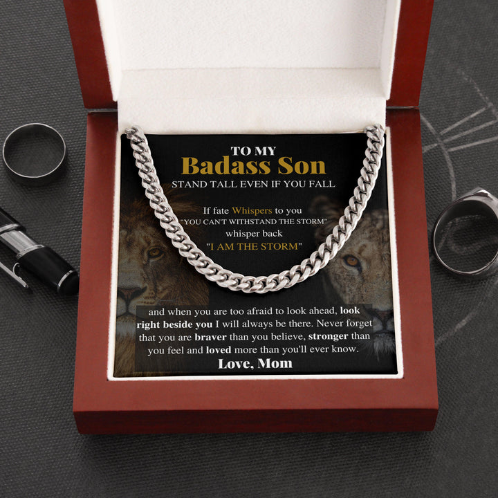 Jewelry gifts Son - I Am The Strom - Cuban Link Chain - Belesmé - Memorable Jewelry Gifts