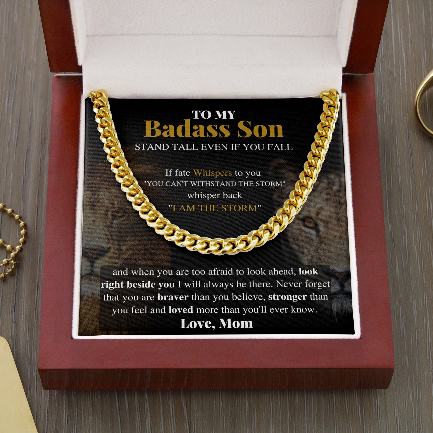 Jewelry gifts Son - I Am The Strom - Cuban Link Chain - Belesmé - Memorable Jewelry Gifts