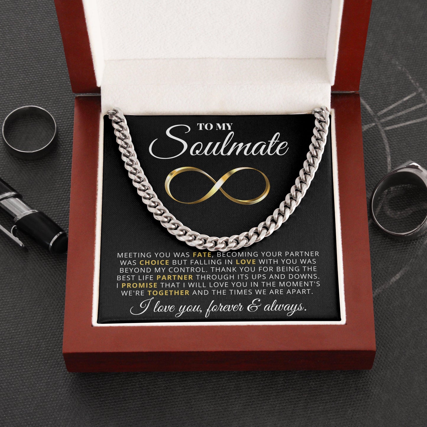 Jewelry gifts Soulmate - My Choice - Cuban Link Chain - Belesmé - Memorable Jewelry Gifts