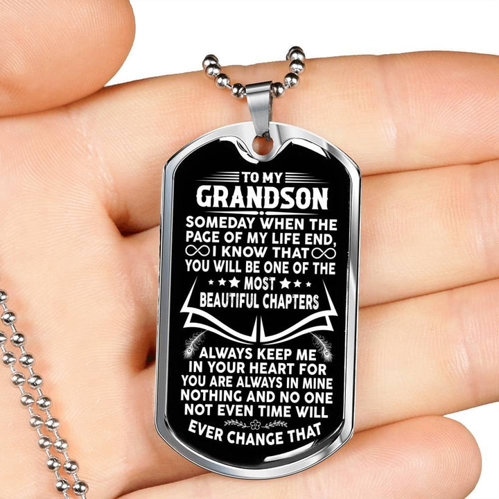 Jewelry gifts Grandson - Beautiful Chapters - Military Necklace - Belesmé - Memorable Jewelry Gifts