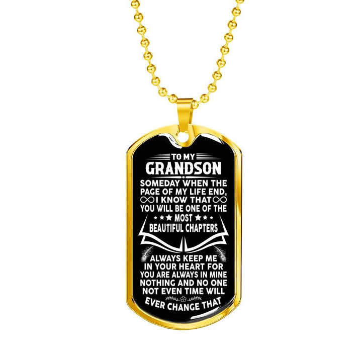 Jewelry gifts Grandson - Beautiful Chapters - Military Necklace - Belesmé - Memorable Jewelry Gifts