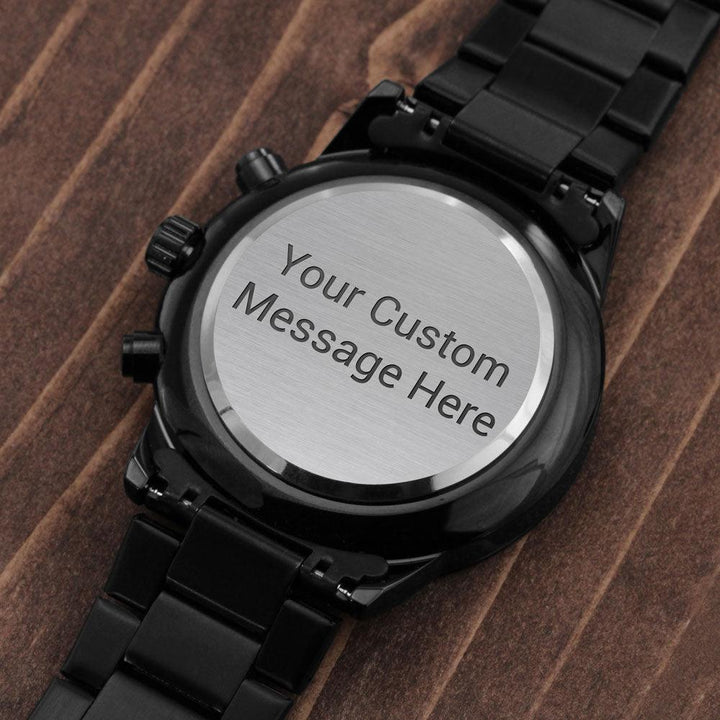 Jewelry gifts Engraved Black - Chronograph Watch - Belesmé - Memorable Jewelry Gifts