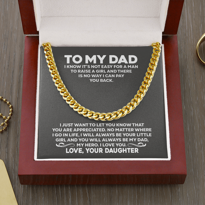 Dad - Always Appreciated - Cuban Link Chain