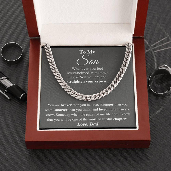 Jewelry gifts Son - Strong Heart - Cuban Link Chain - Belesmé - Memorable Jewelry Gifts