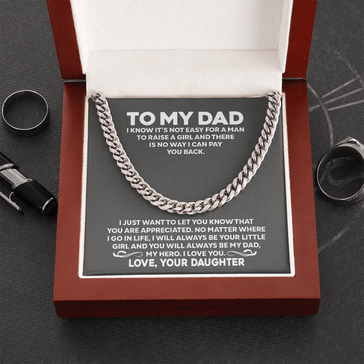 Dad - Always Appreciated - Cuban Link Chain