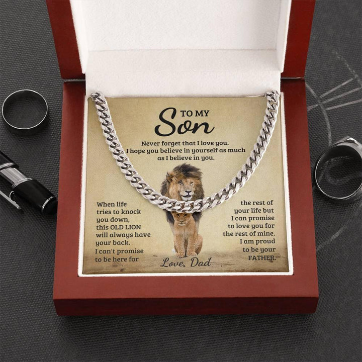 Jewelry gifts Son - Promise - Cuban Link Chain - Belesmé - Memorable Jewelry Gifts