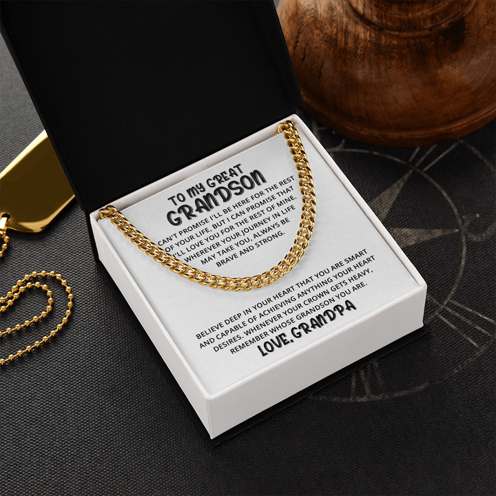Grandson - Great Heart - Cuban Link Chain