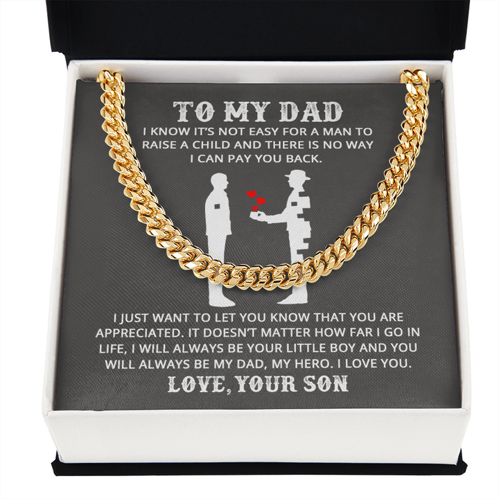 Dad - Support Of My Life - Cuban Link Chain