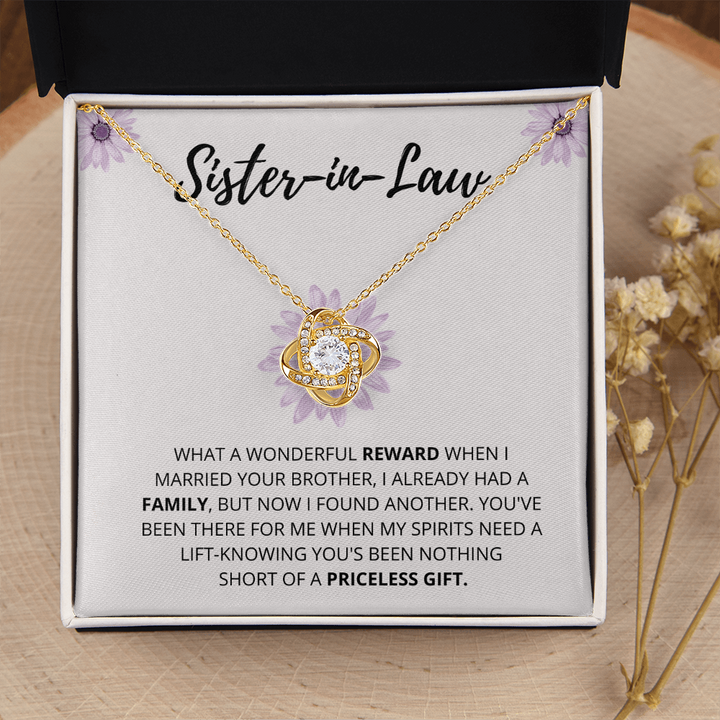 Sister In Law - Wonderful Reward - Love Knot Necklace