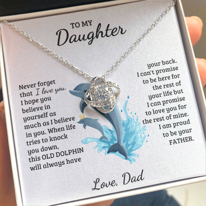 Daughter - Proud of you - Love Knot Necklace