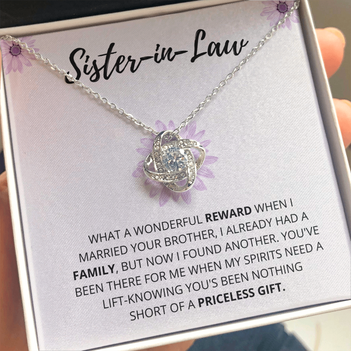 Sister In Law - Wonderful Reward - Love Knot Necklace