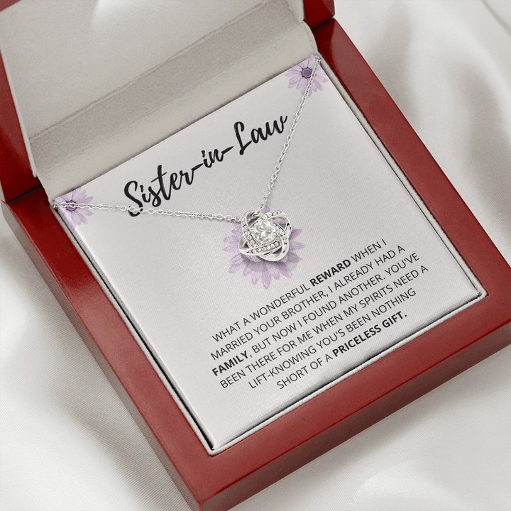Sister In Law - Wonderful Reward - Love Knot Necklace