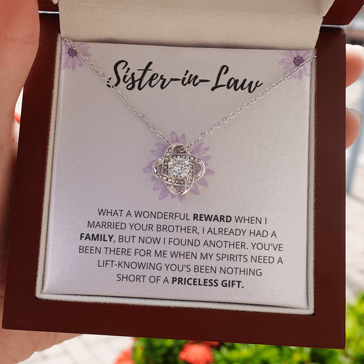 Sister In Law - Wonderful Reward - Love Knot Necklace