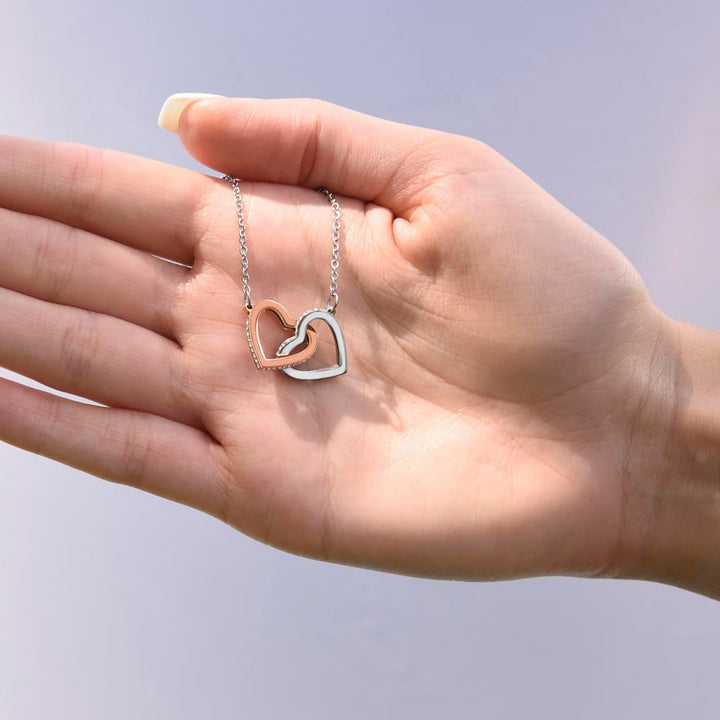 Daughter - When Life Gets Hard - Interlocking Hearts Necklace