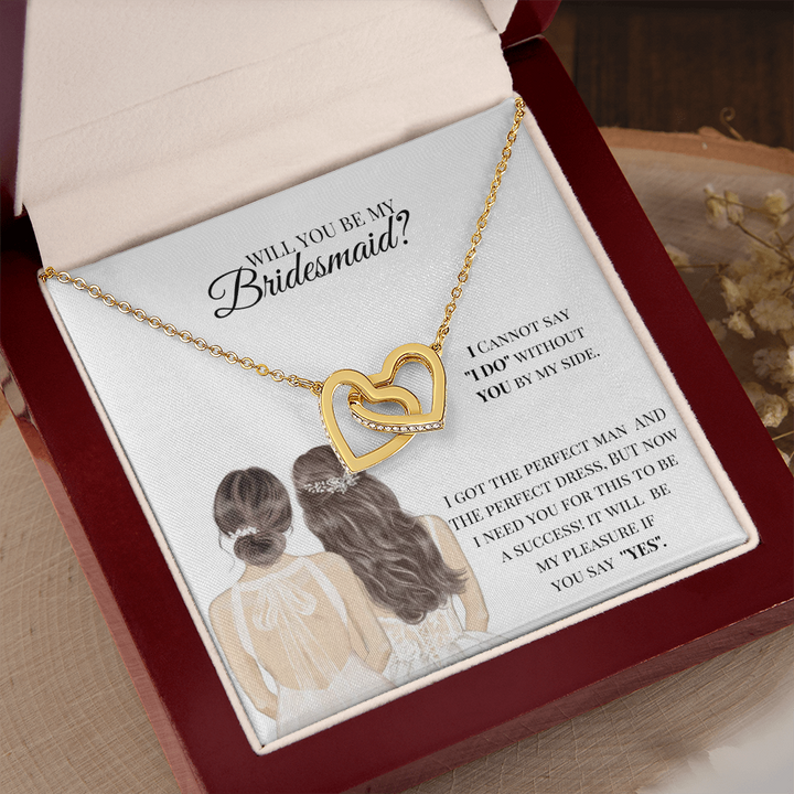 Bridesmaid - Always Connected - Interlocking Hearts Necklace