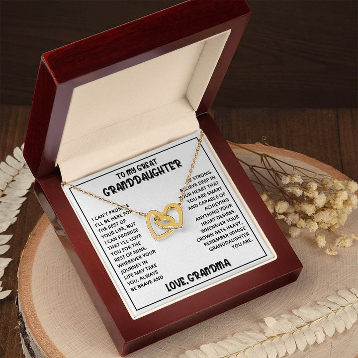 Granddaughter - Great Granddaughter - Interlocking Hearts Necklace