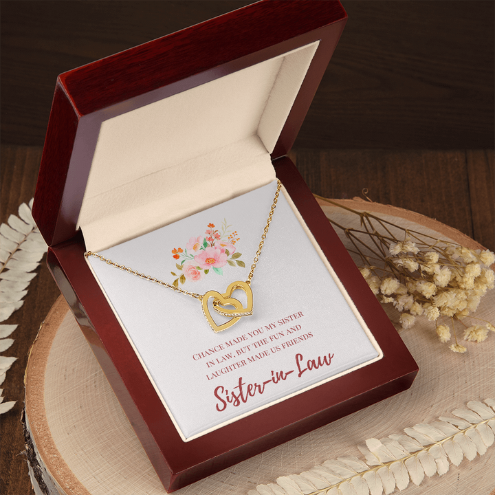 Sister in Law - Special Connection - Interlocking Hearts Necklace