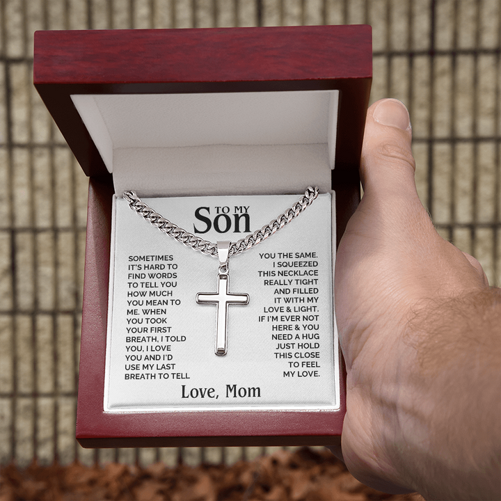 Son - First Breath - Cross Cuban Link Chain