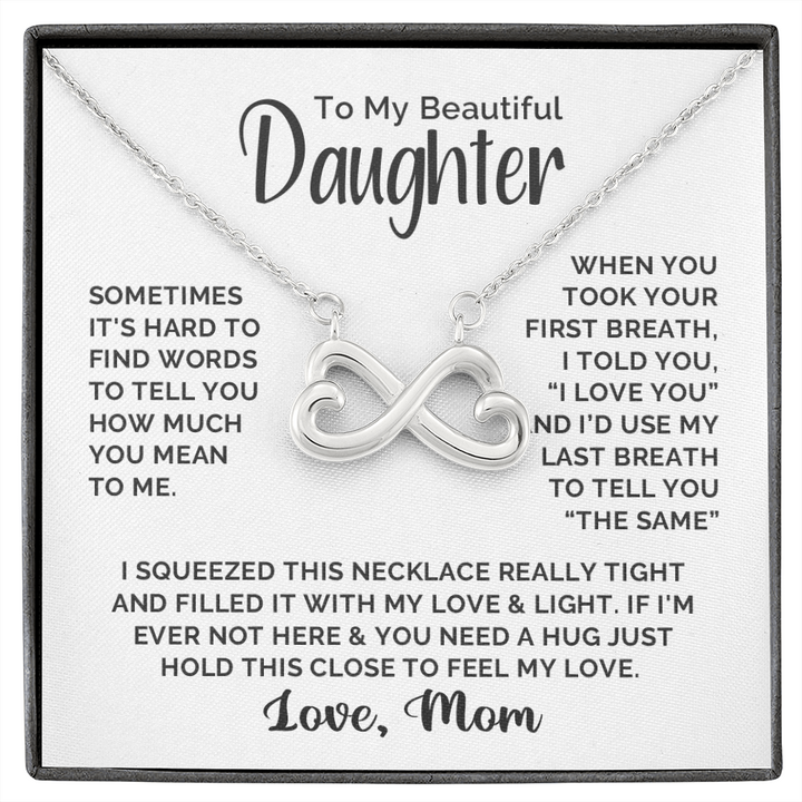 Daughter - First & Last Breath - Infinity Necklace