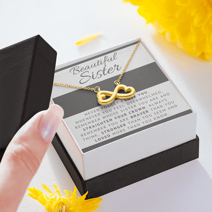 Jewelry gifts Sister - Always There For You - Infinity Necklace - Belesmé - Memorable Jewelry Gifts