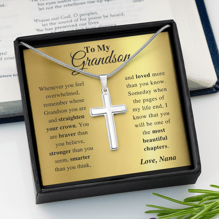 Grandson - Everyday - Cross Gift Necklase