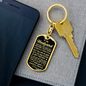 Husband - In Love - Dog Tag With Swivel Keychain