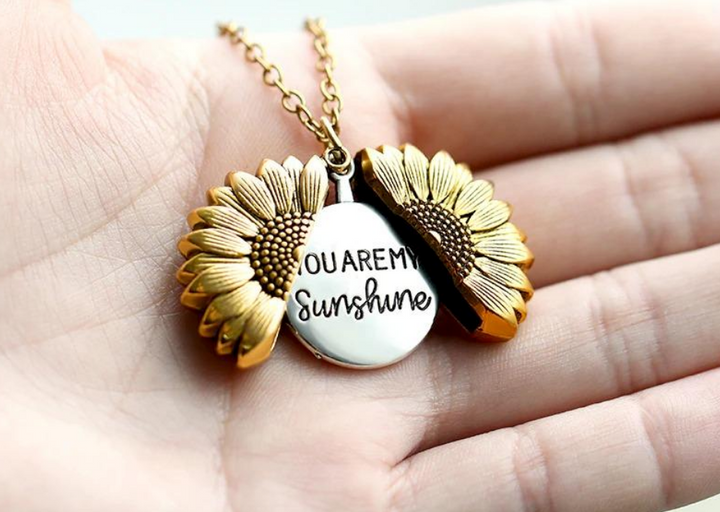 "You Are My Sunshine" Sunflower Necklace