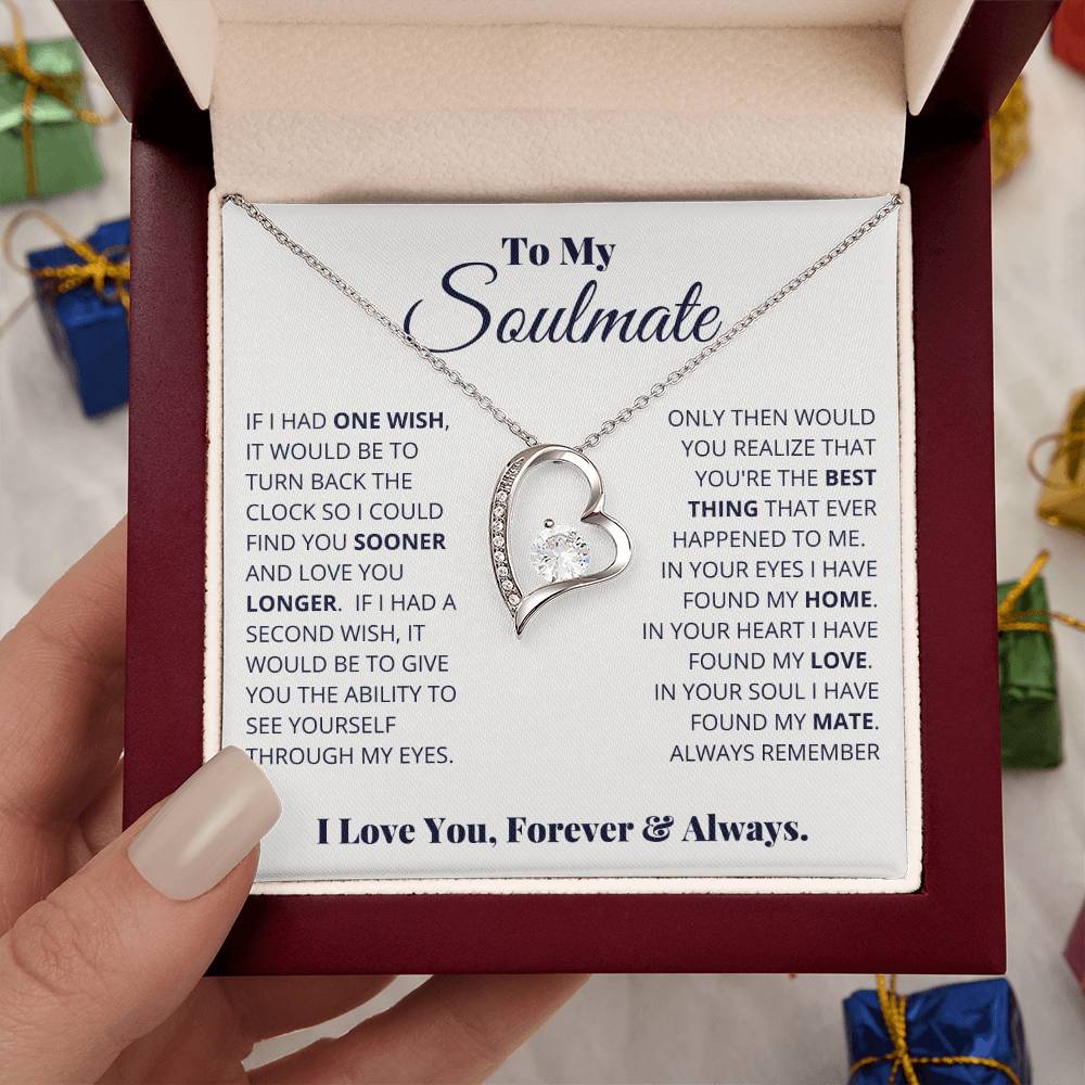 Soulmate - Forever & Always - Heart Necklace
