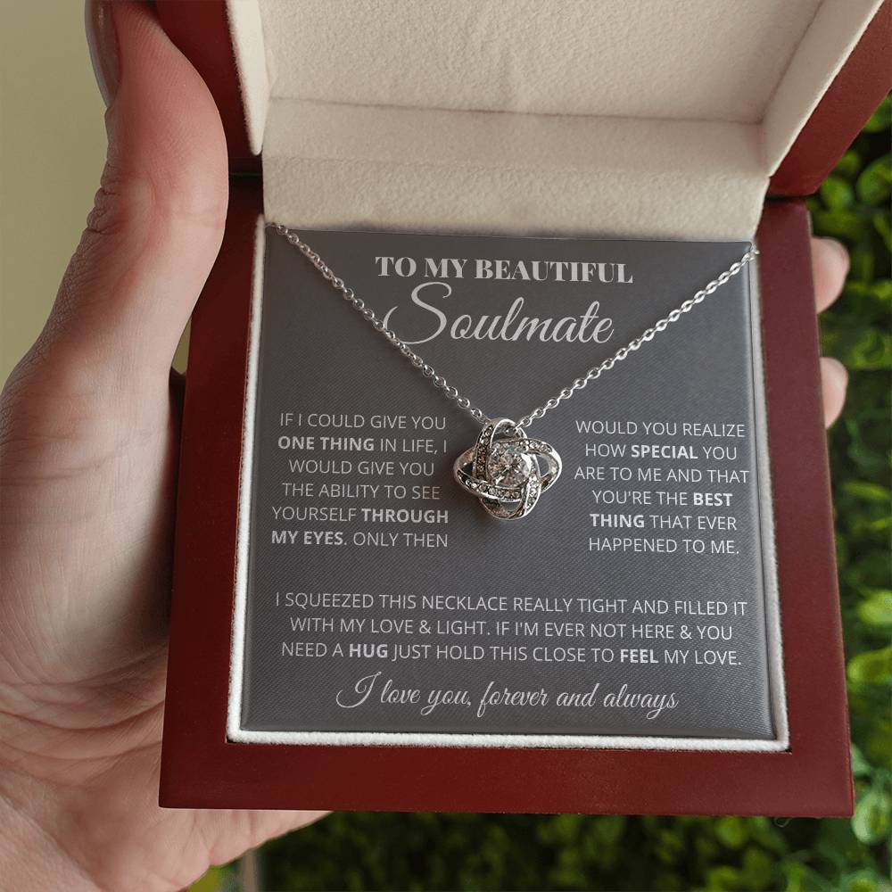 Soulmate - My Life - My Everything - Love Knot Necklace